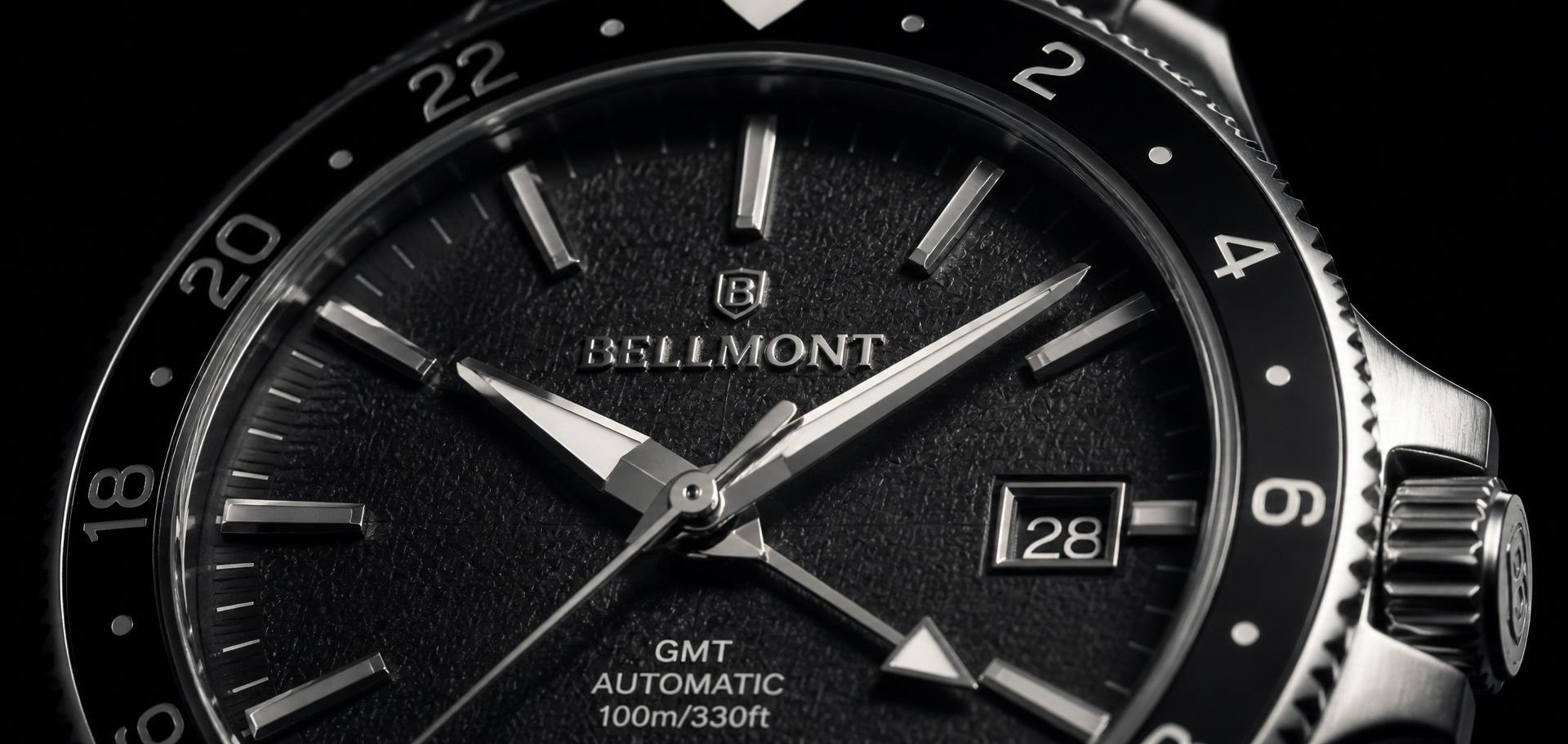 Bellmont GMT dial close-up